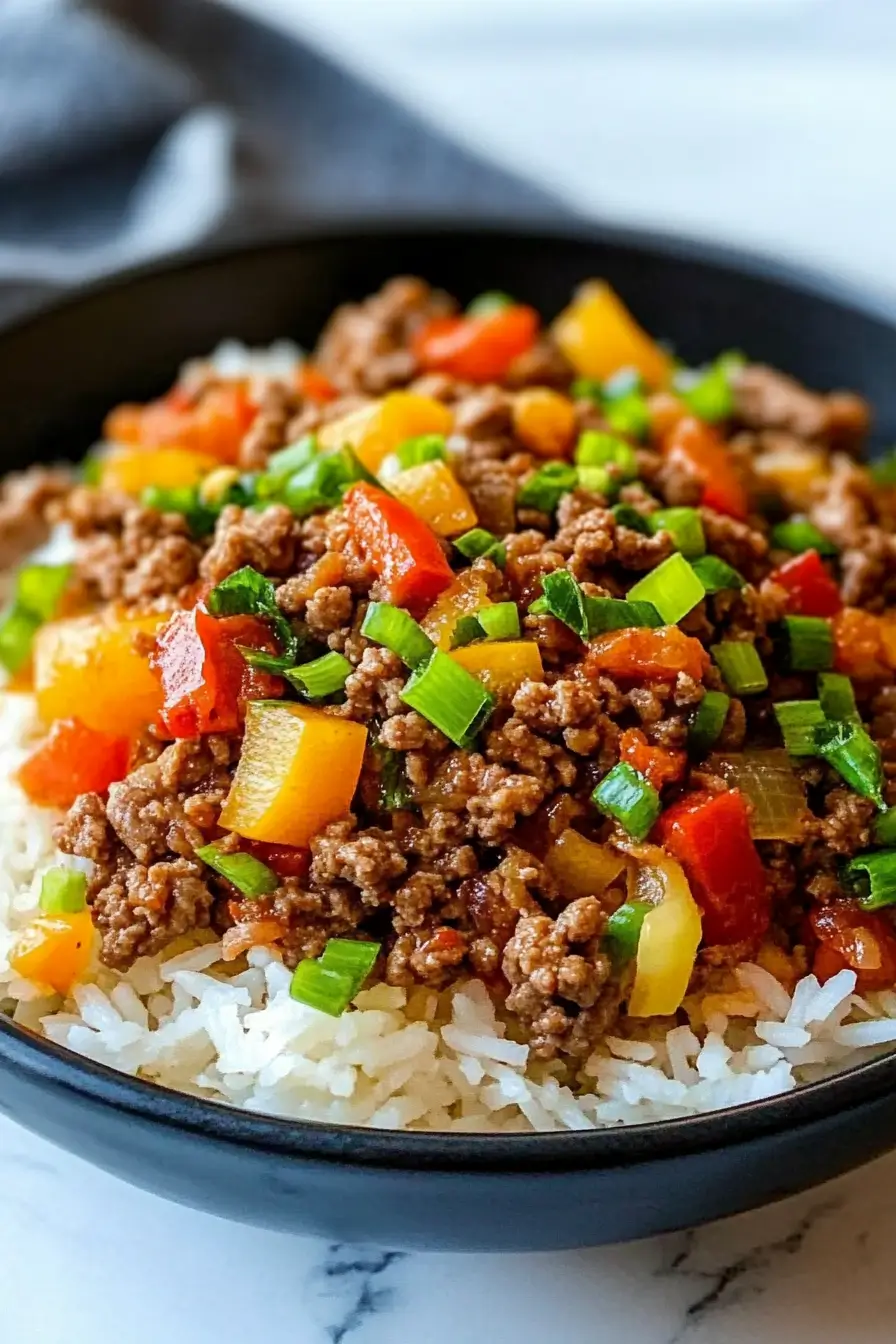 Beef and Pepper Rice Bowl