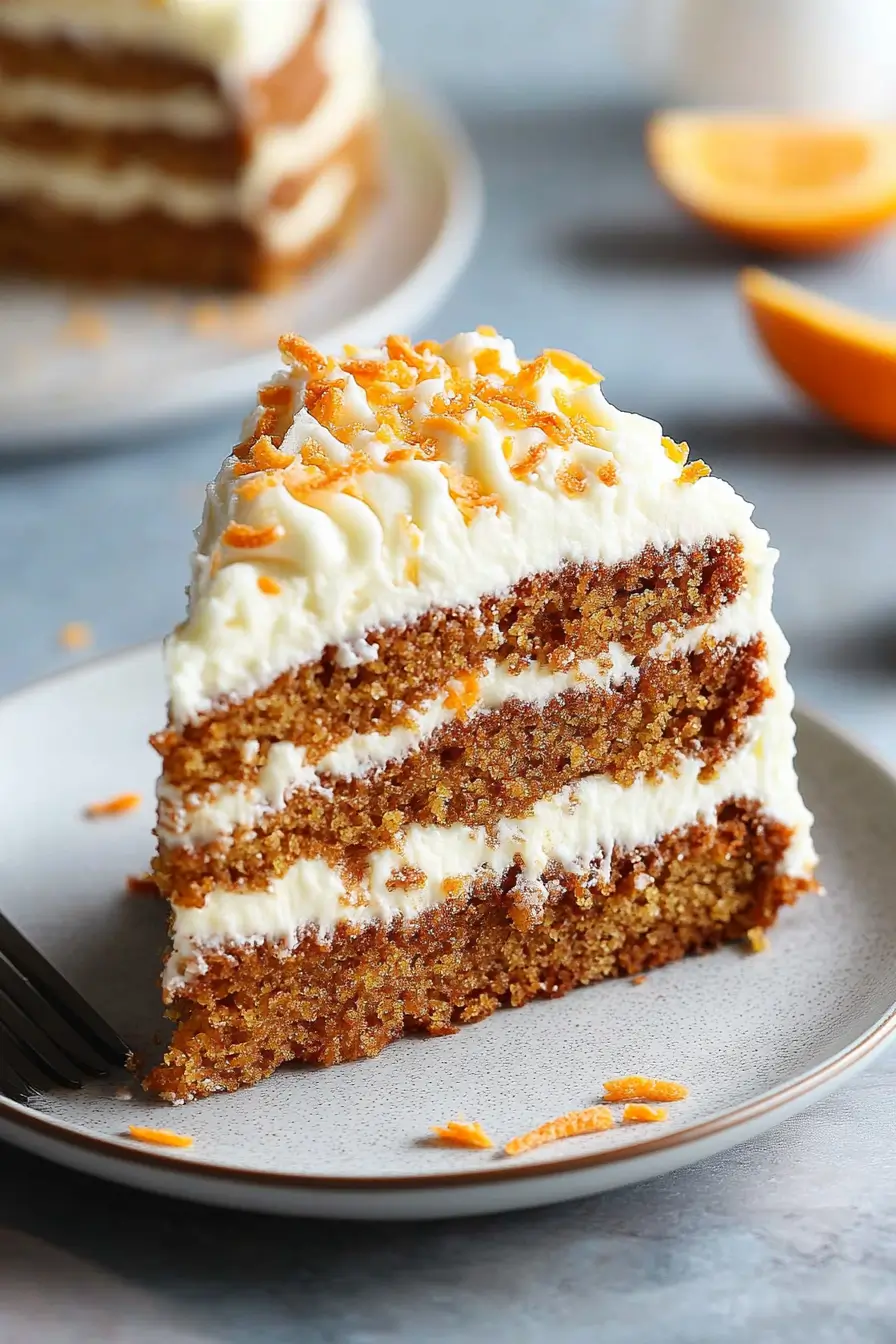 Carrot and Orange Cake with Cream Cheese