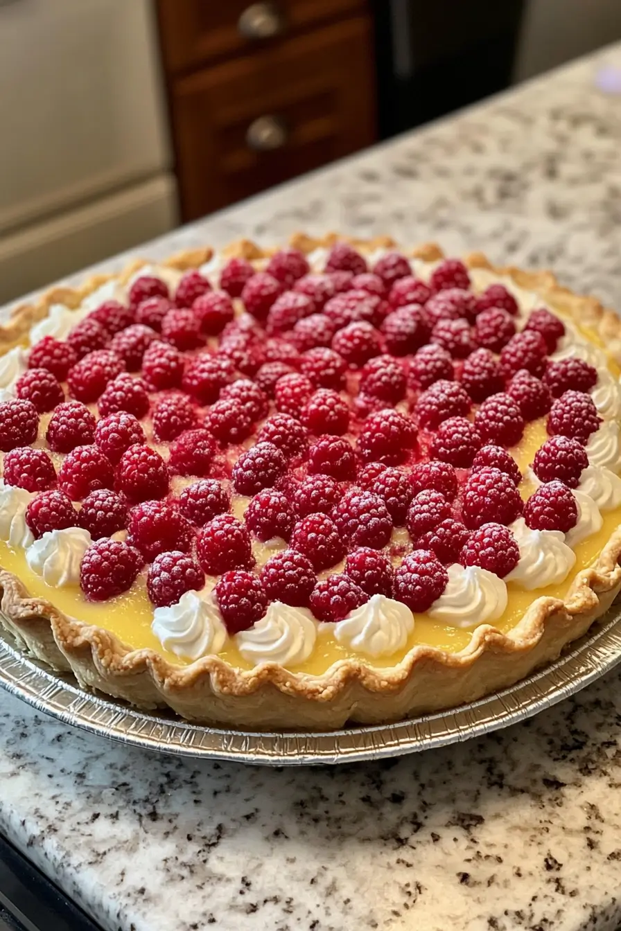 lemon raspberry pie