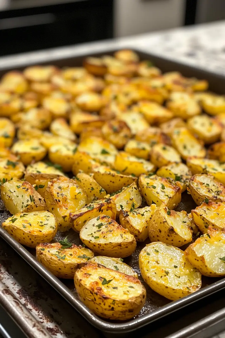 cheesy ranch oven roasted potatoes