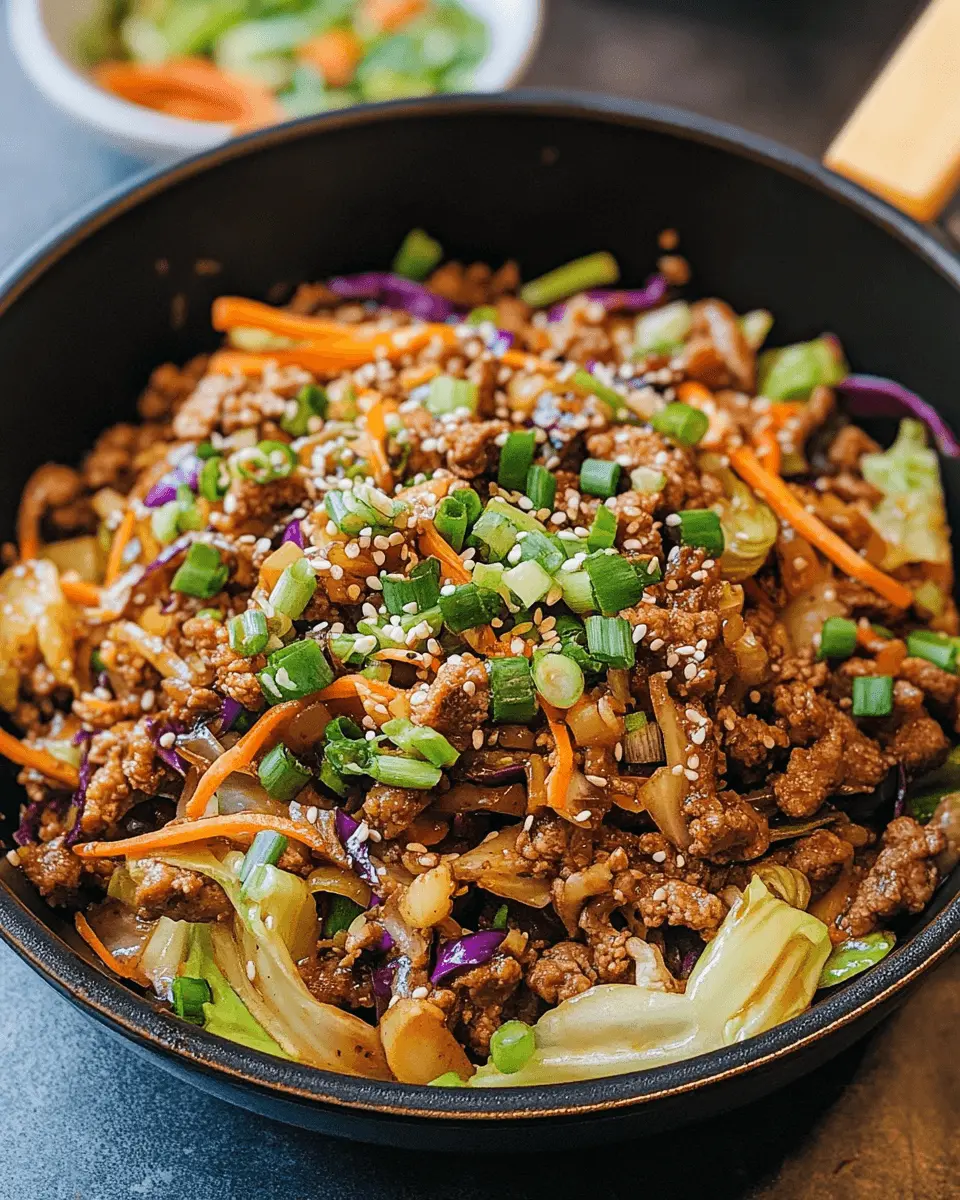 ground beef cabbage stir fry