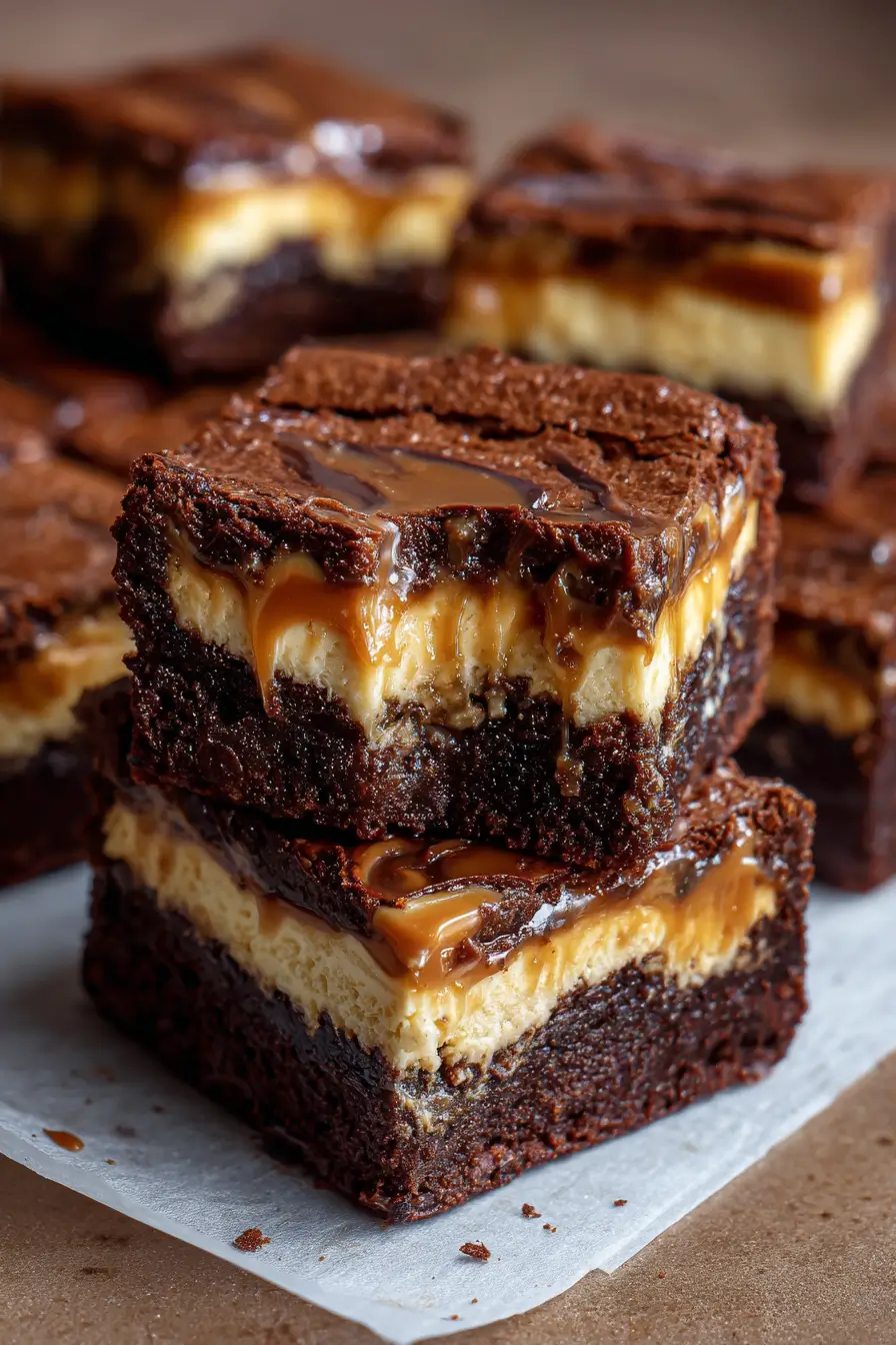 Milky Way Caramel Cheesecake Brownies