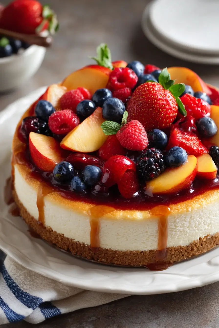 Summer Berry Peach Cheesecake 5 Easy Steps For The Perfect Slice