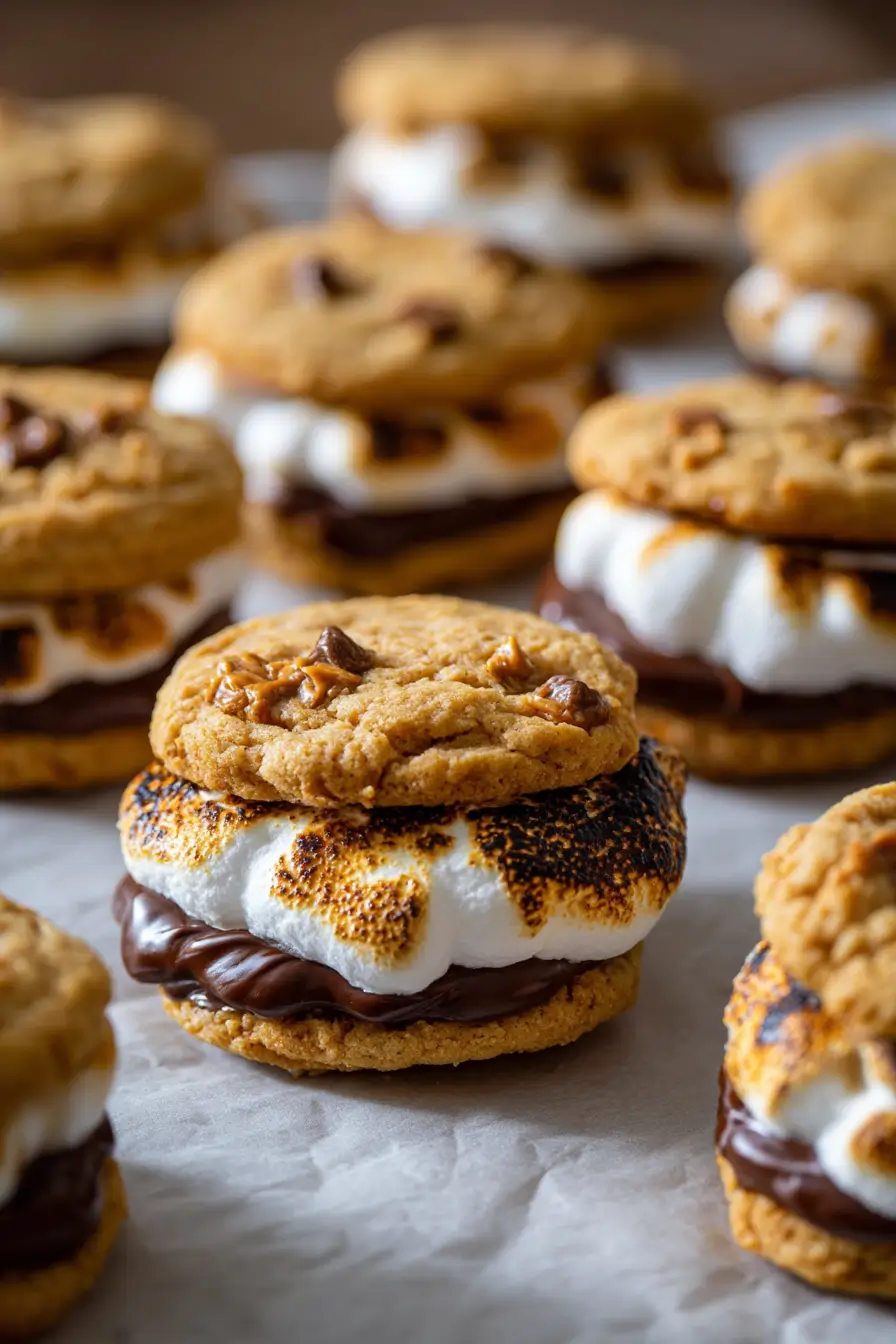 Peanut Butter S'mores Sandwich Cookies