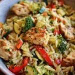 Lemon Chicken & Veggie Orzo Stir Fry – 1 Easy Skillet, Incredible Taste 5 Lemon Chicken and Veggie Orzo Stir Fry