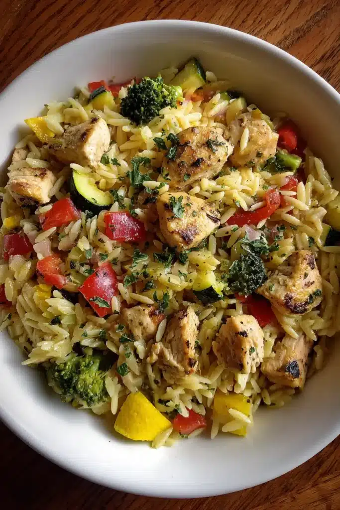 Lemon Chicken & Veggie Orzo Stir Fry – 1 Easy Skillet, Incredible Taste 4 Lemon Chicken & Veggie Orzo Stir Fry