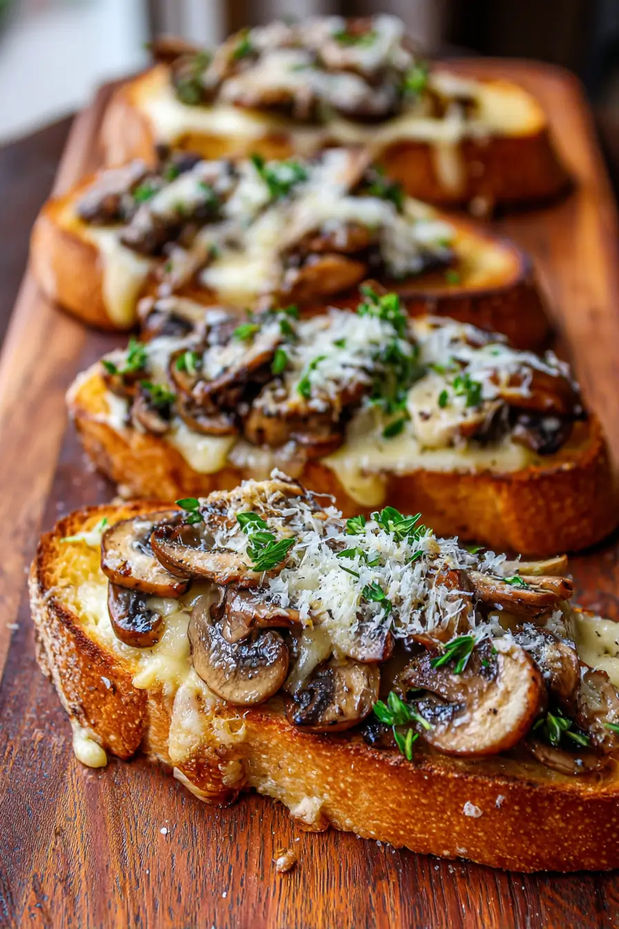 best Four Cheese Mushroom Toasts