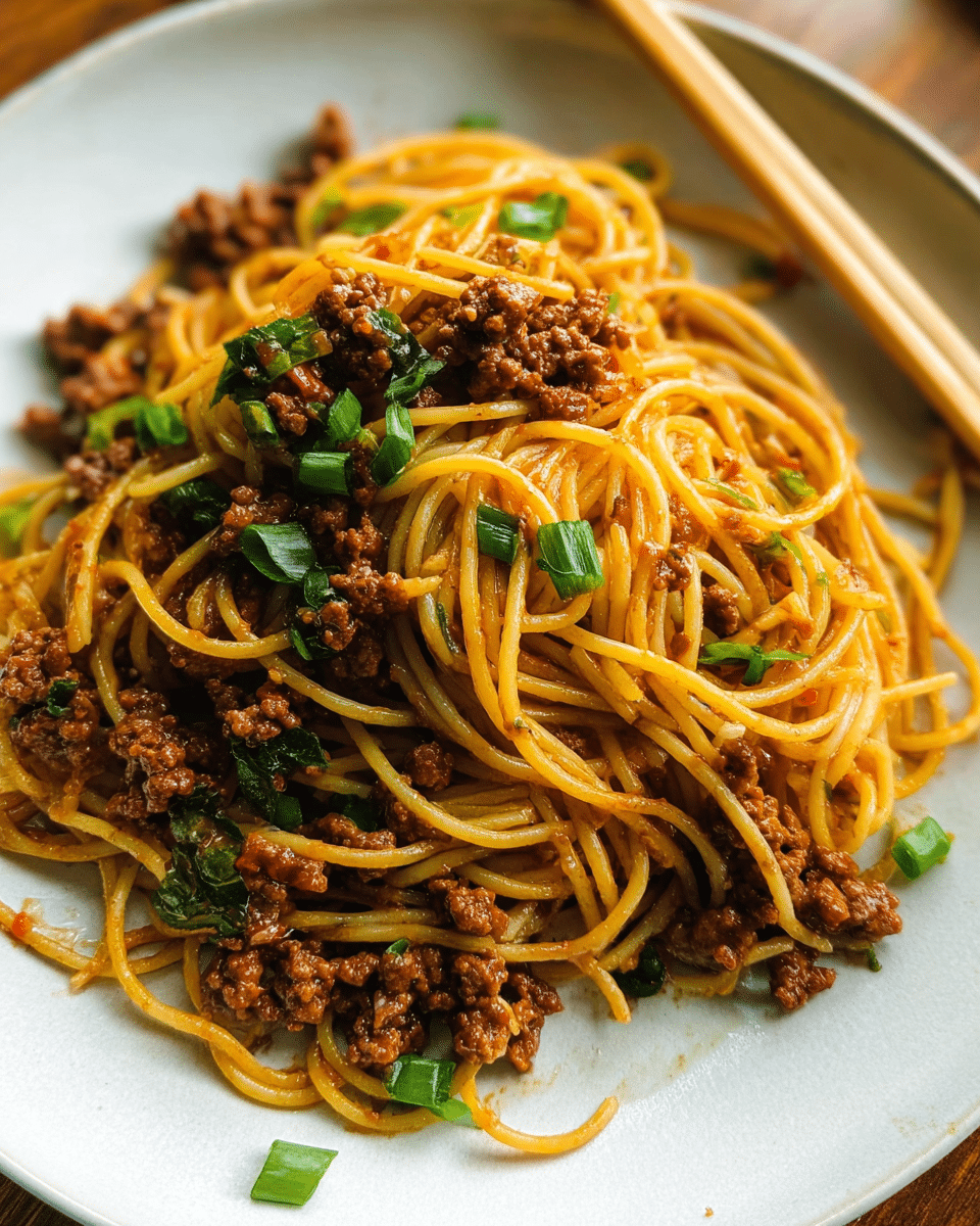 Asian-Style Ground Beef Spaghetti: 5 Flavor Explosion Secrets!