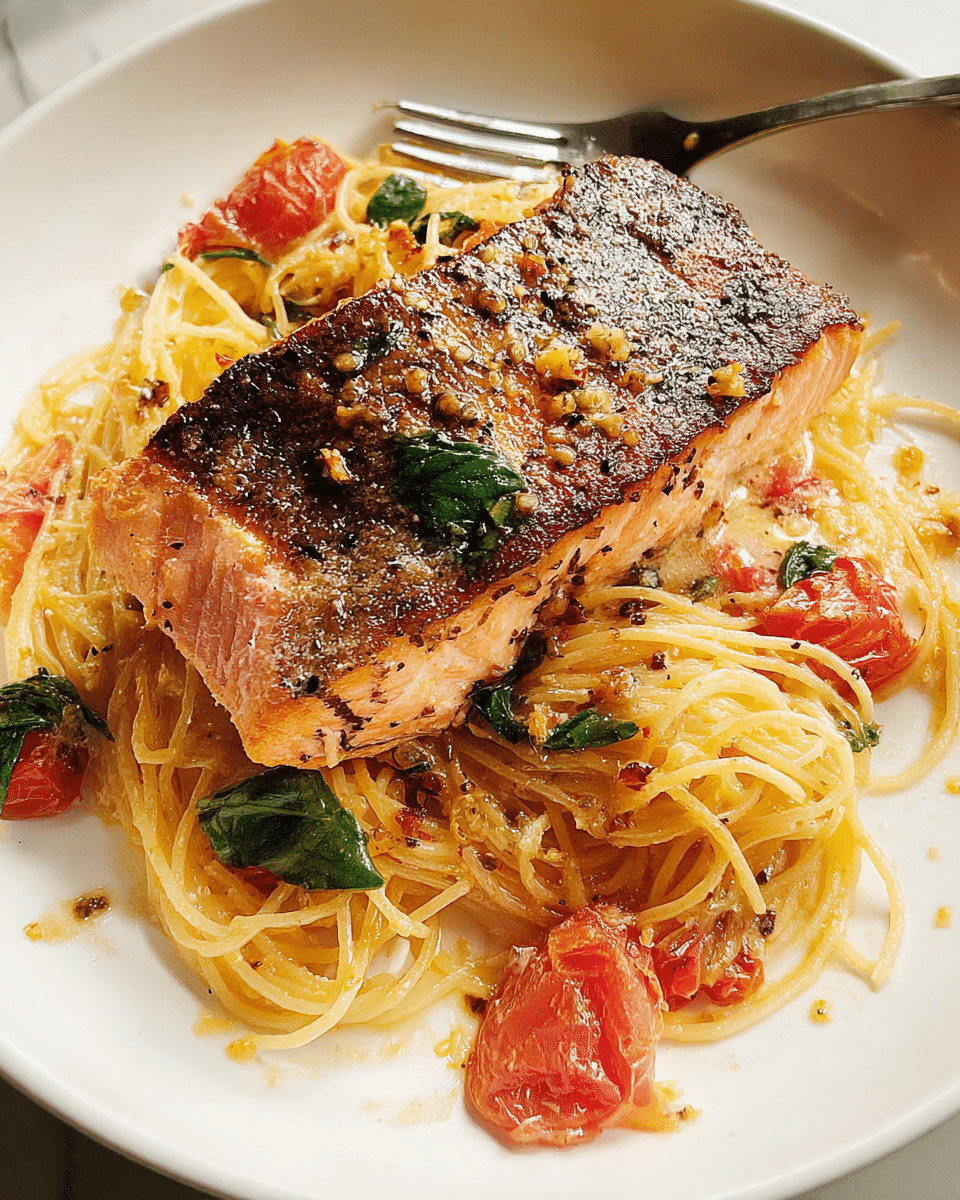 How to Make Mouthwatering Garlic Salmon Pasta in 20 Mins