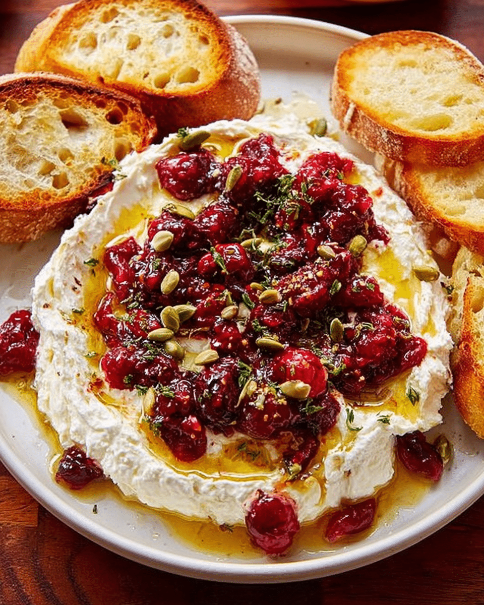 Cranberry Whipped Feta Dip: A Sweet and Spicy Crowd-Pleaser