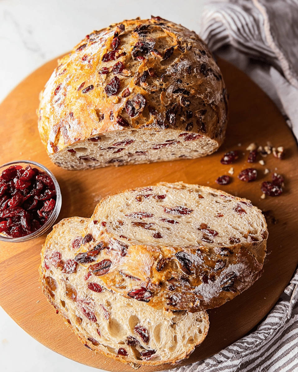 No-Knead Cranberry Walnut Bread: The Easiest Baking Win Ever!