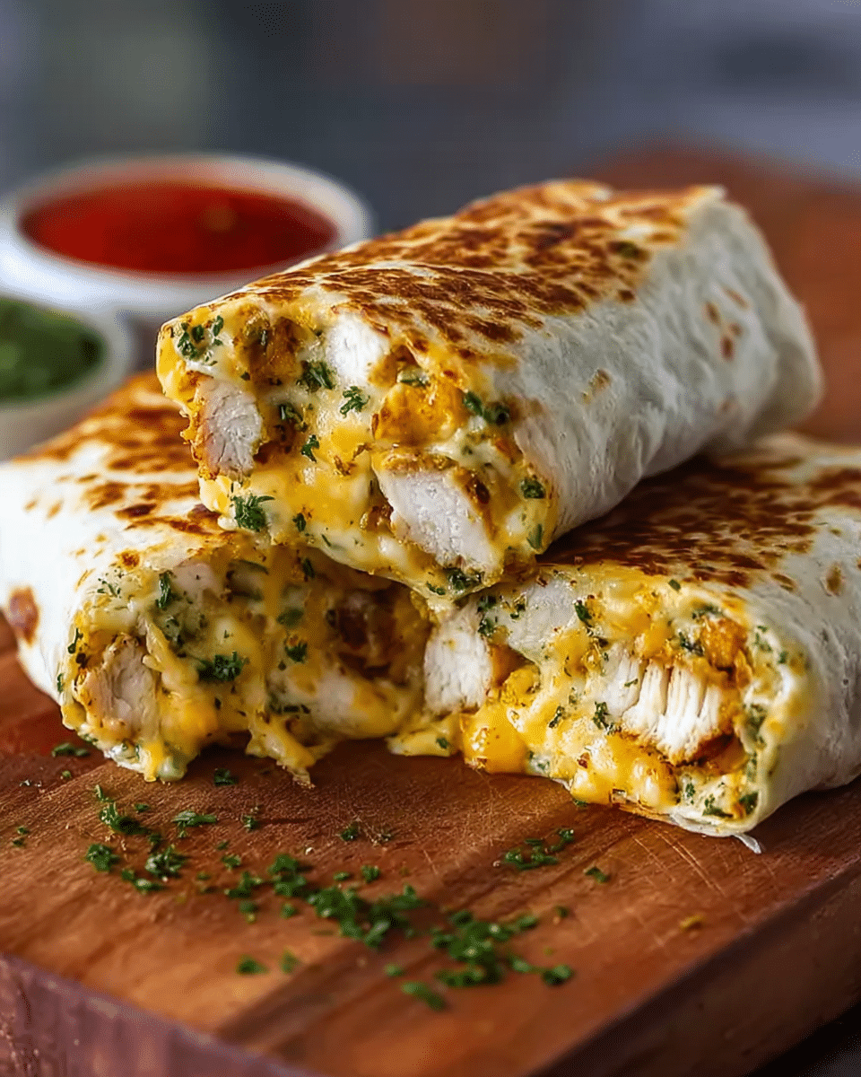 Cheesy Garlic Chicken Wraps: 5 Mouthwatering Recipes 1 Cheesy Garlic Chicken Wraps: 5 Mouthwatering Recipes