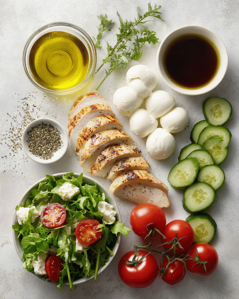 Baked Marinated Chicken Salad: Mozzarella Magic Revealed! 2 Craving a flavor-packed meal? Learn how to transform ordinary chicken into a mozzarella-studded salad sensation with our easy baked marinated chicken salad recipe. Discover now!
