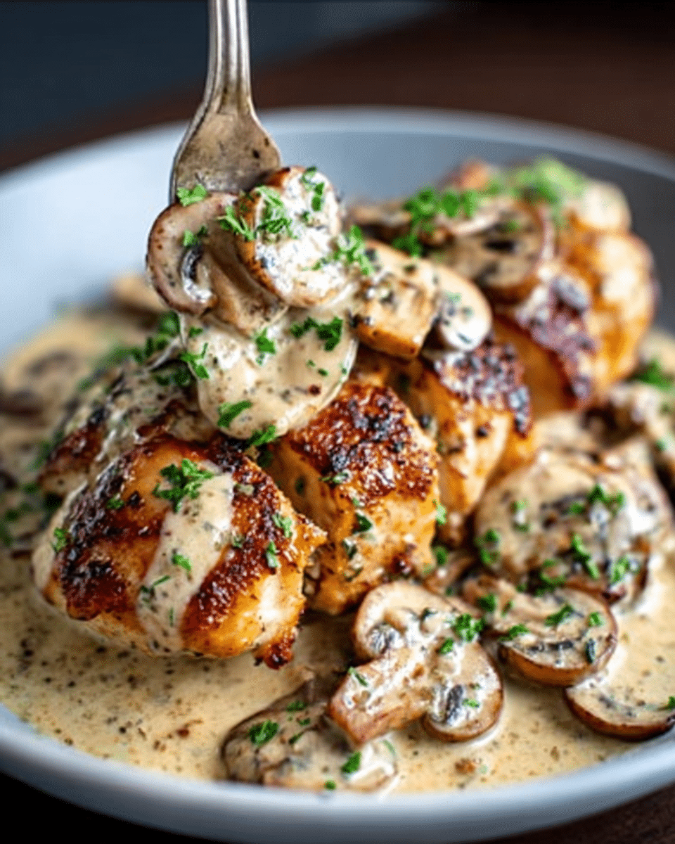 Chicken and Mushroom Skillet: Creamy Asiago Magic Revealed 1 Chicken and Mushroom Skillet: Creamy Asiago Magic Revealed