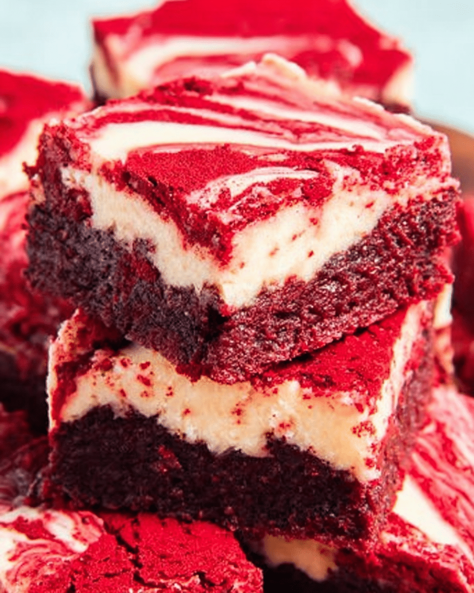Decadent Red Velvet Cheesecake Brownies: Sinfully Sweet Bliss! 1 Decadent Red Velvet Cheesecake Brownies: Sinfully Sweet Bliss!