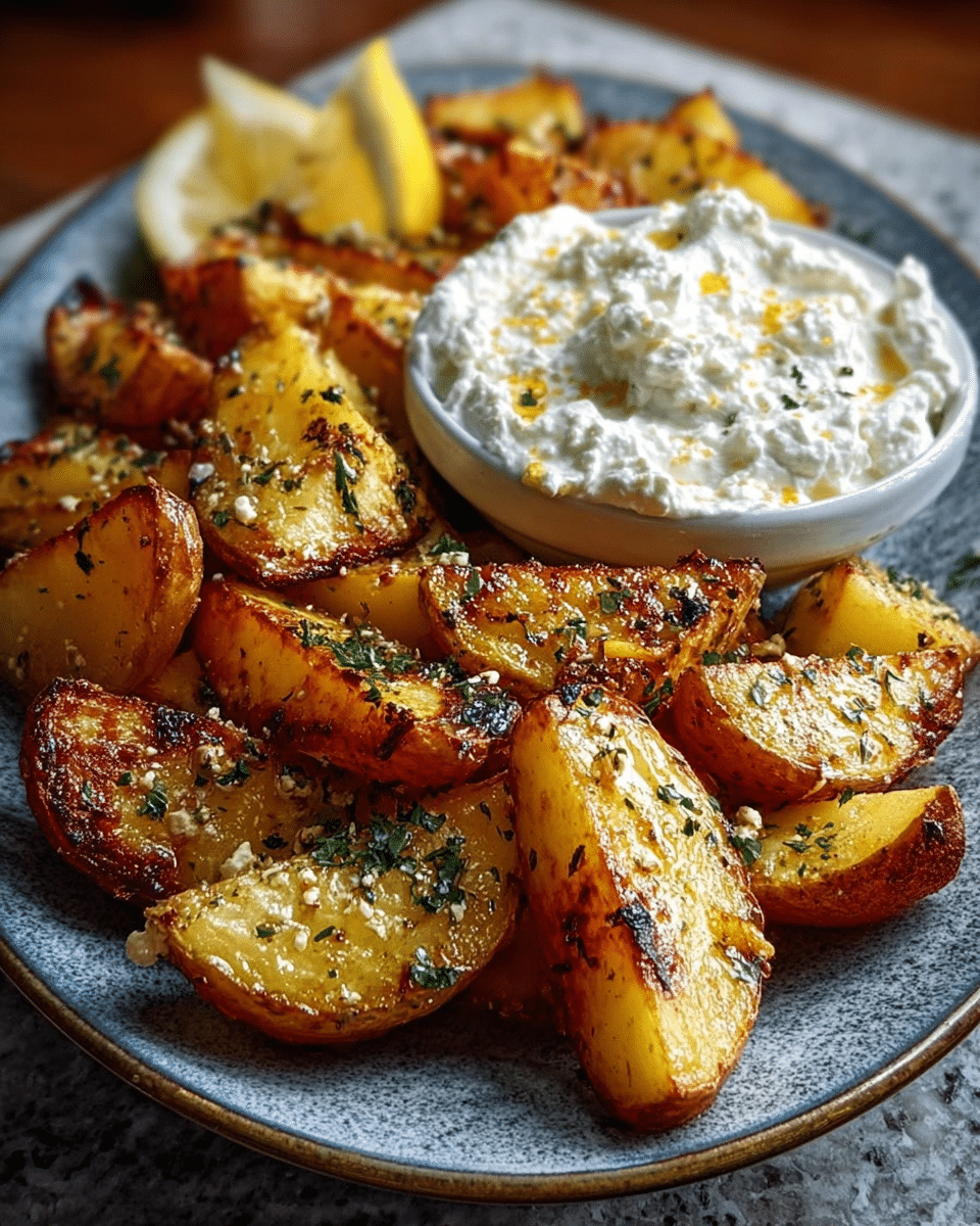 Greek Roasted Potatoes with Whipped Feta: A Tasty Twist!