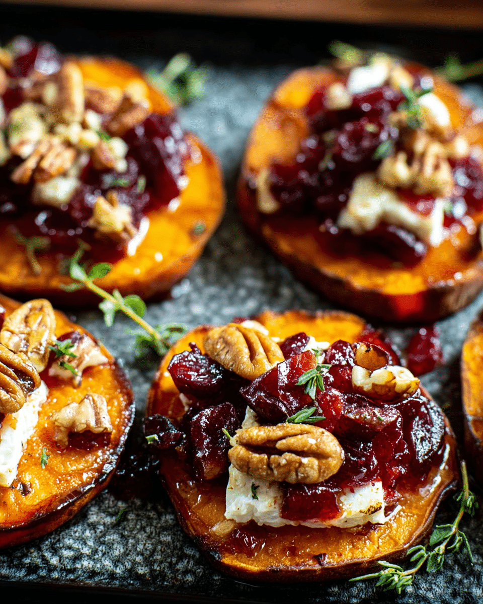 Sweet Potato Rounds with Brie: Best Holiday Appetizer Ever!