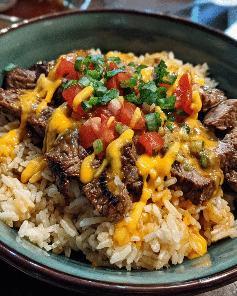 Steak Queso Rice Delight: How to Make This Cheesy Comfort Bowl