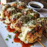 Garlic Mozzarella Chicken Bomb Skewers: Best Grilled Recipe Ever