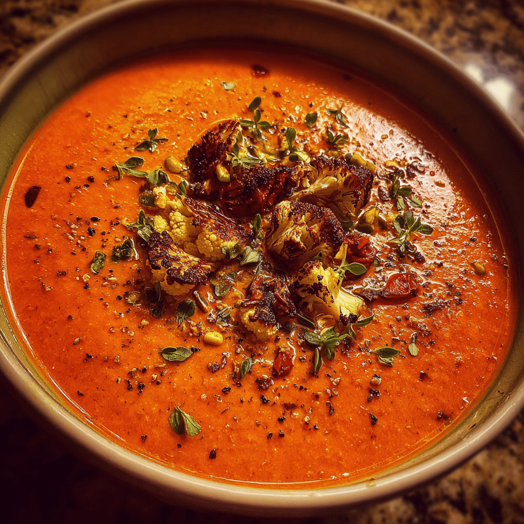 Roasted Vegan Tomato And Cauliflower Bisque: Best Creamy Recipe 1 Roasted Vegan Tomato And Cauliflower Bisque: Best Creamy Recipe