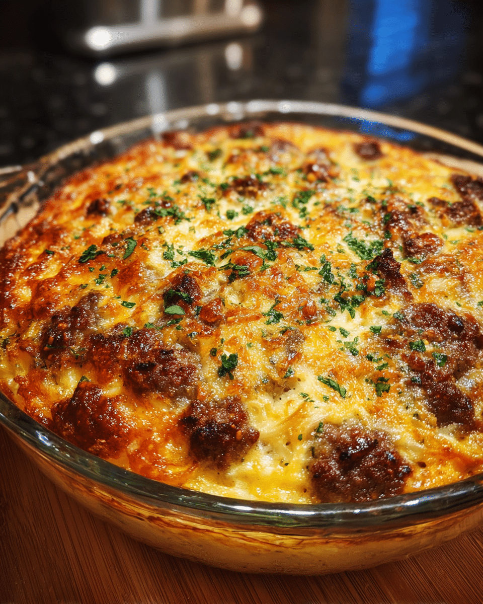 Hearty Sausage, Egg and Hash Brown Breakfast Casserole Recipe 1 Hearty Sausage, Egg and Hash Brown Breakfast Casserole Recipe