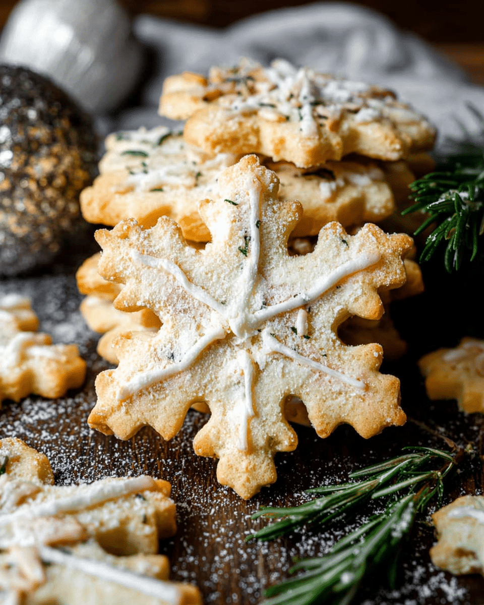 Rosemary Parmesan Snowflake Cookies: Sweet Meets Savory Magic