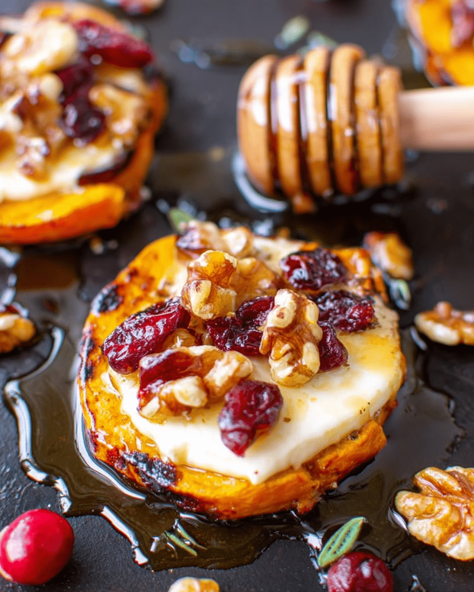 Sweet Potato Rounds: Brie & Cranberry Bliss in Every Bite!