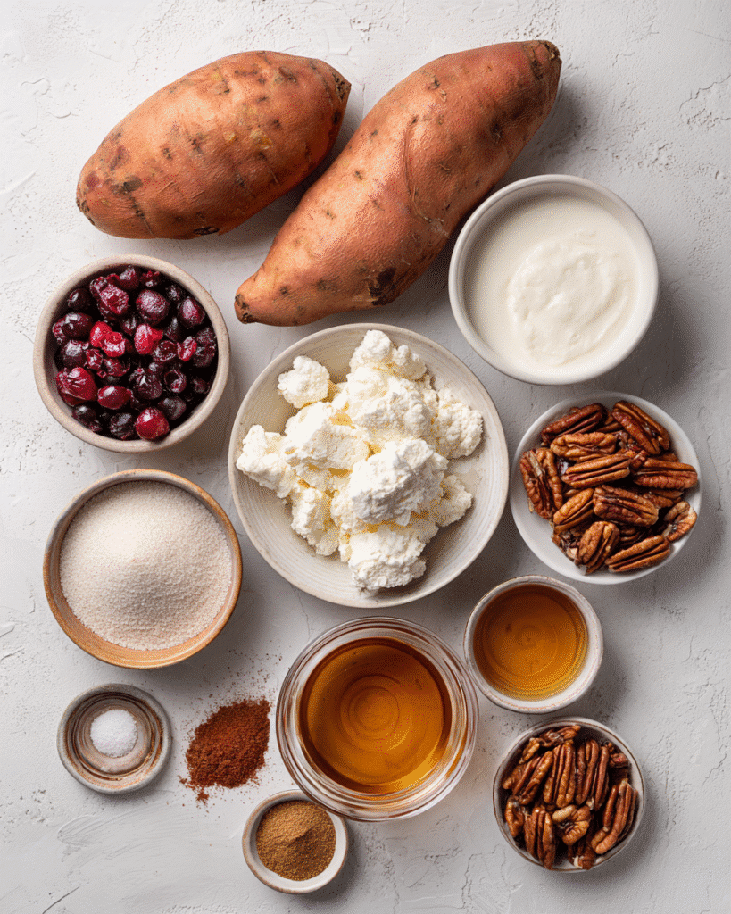 Maple Pecan & Ricotta Stuffed Sweet Potatoes: A Must-Try Dish! 2 Craving a mouthwatering fall dish that combines sweet and savory? Our Maple Pecan & Ricotta Stuffed Sweet Potatoes with a Cranberry Glaze will transform your dinner tonight! Discover now.