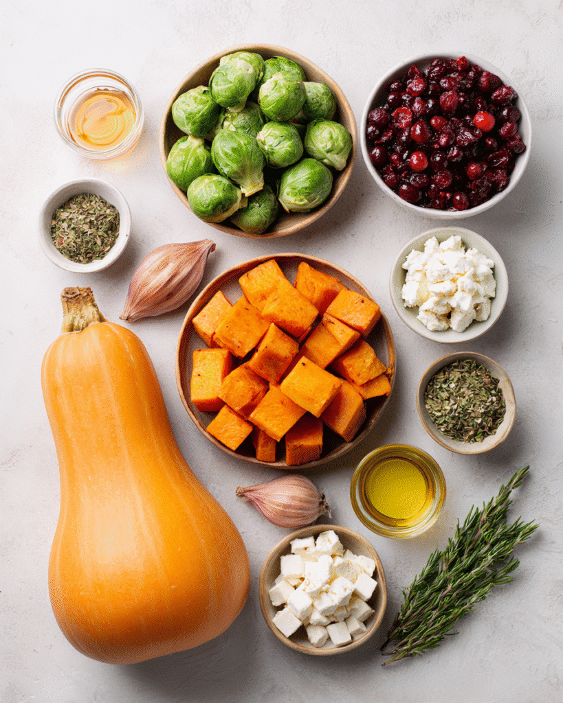 Cranberry-Glazed Roasted Veggie Salad That Will Wow Your Guests 2 Tired of boring salads? This Cranberry-Glazed Roasted Butternut Squash, Brussels Sprouts, and Sweet Potato Salad delivers knockout flavor that'll impress every dinner guest. Discover now!