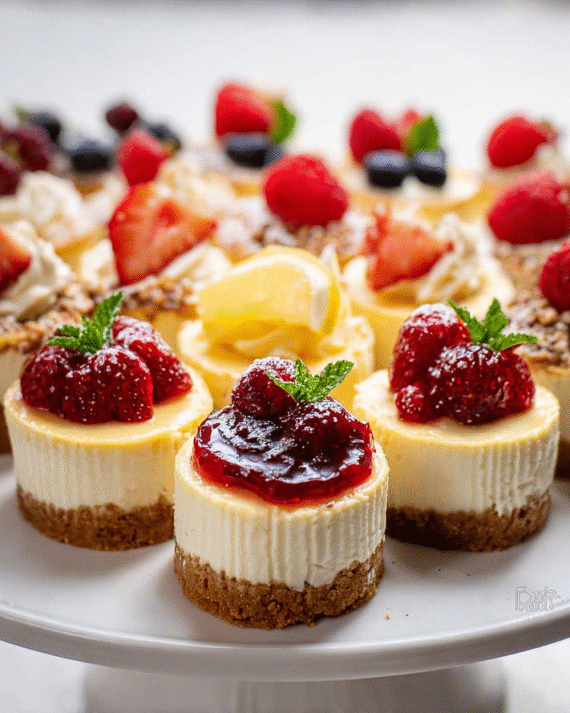 Elegant No Bake Mini Cheesecakes: 5 Irresistible Bites