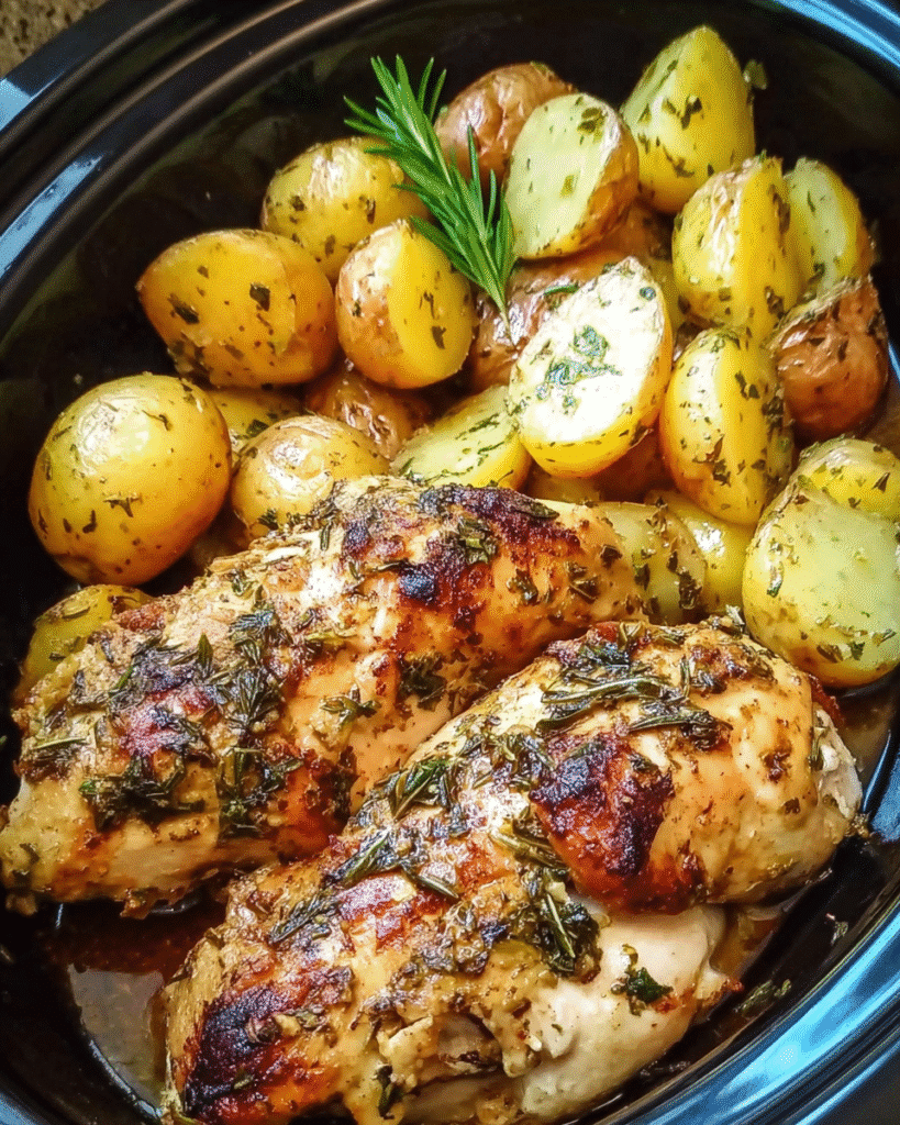 Slow Cooker Herb-Infused Chicken: A Cozy Dinner Delight