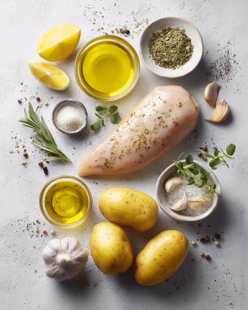 Greek Lemon Potatoes & Chicken: A Mediterranean Feast in One Pan