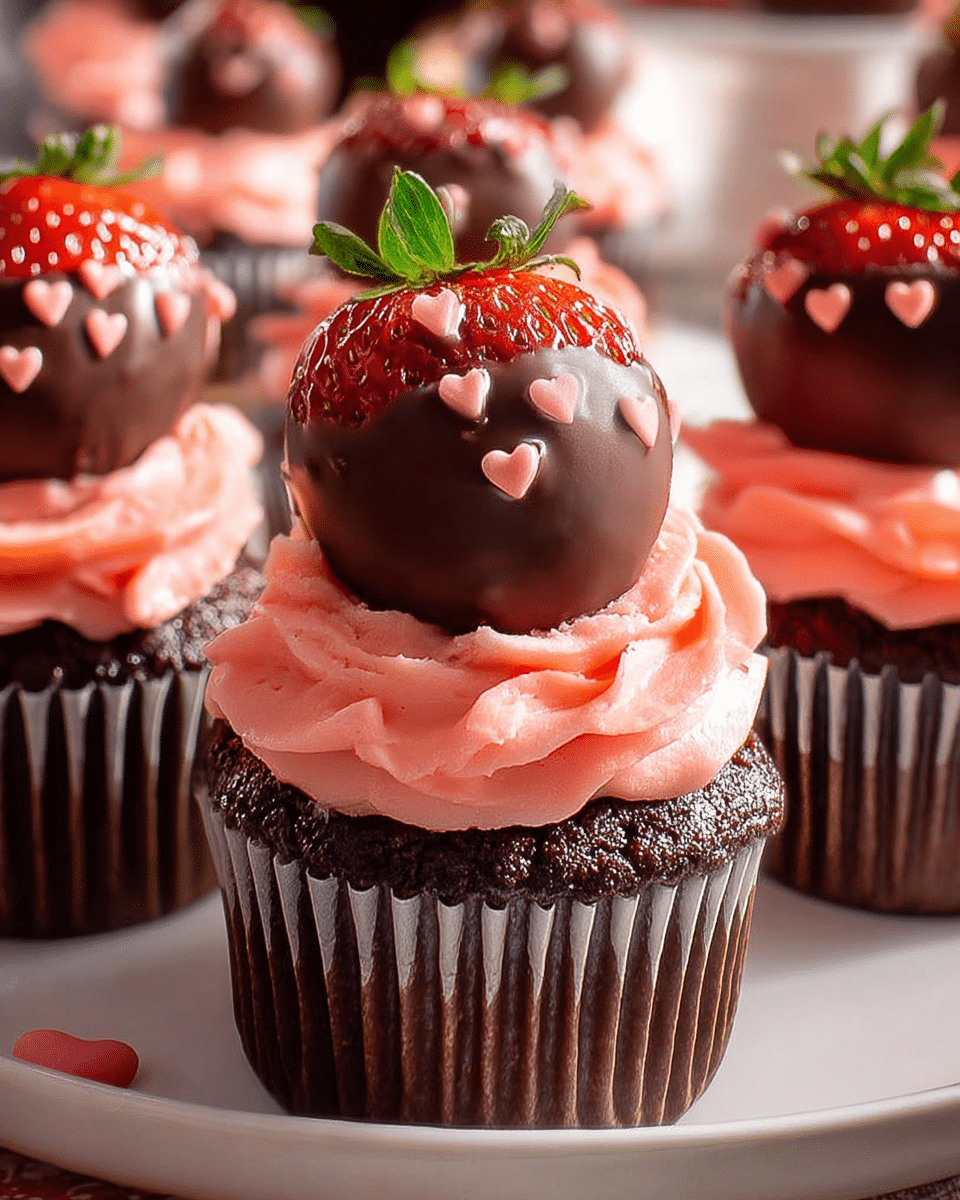 Craving the ultimate Valentine's Day dessert? These chocolate covered strawberry cupcakes are decadent, romantic, and perfect for impressing your sweetheart. Discover pure love in every bite! *Learn more*