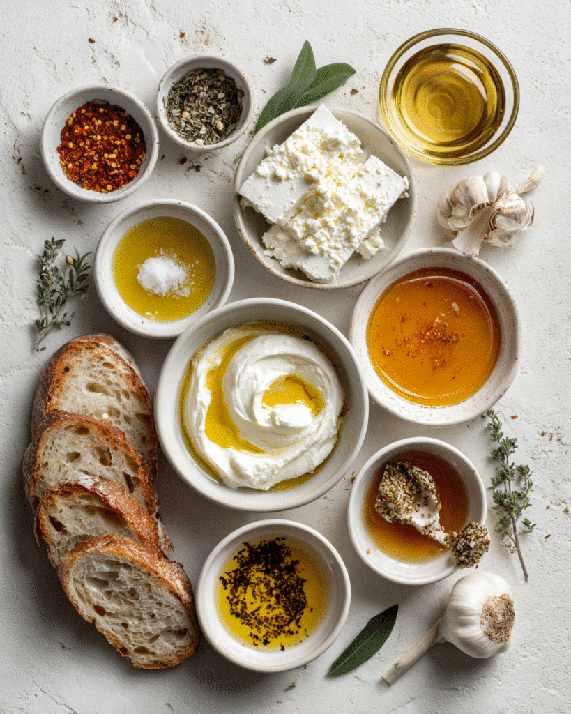 Tasty Sweet and Spicy Whipped Feta Crostini Youll Love Now