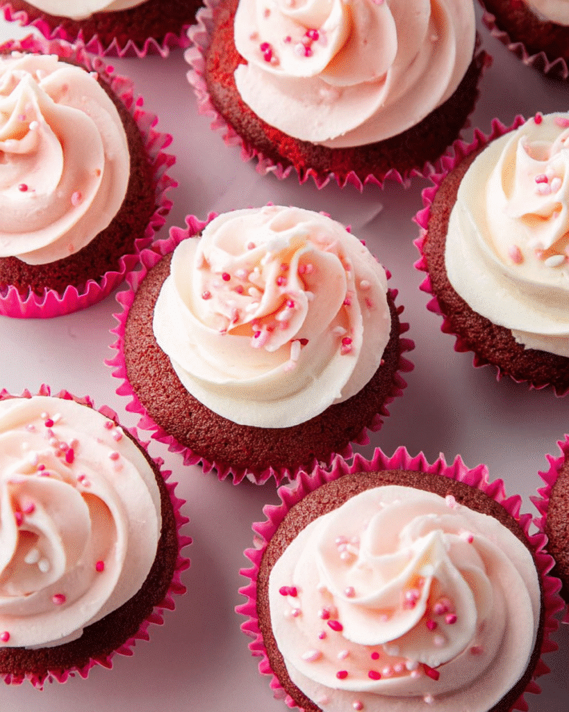 Pink Velvet Cupcakes: Melt-in-Your-Mouth Vanilla Bliss!