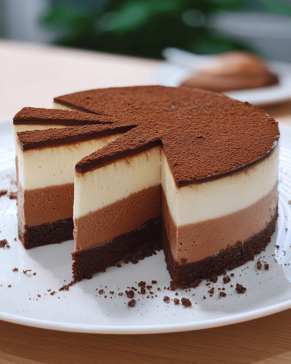 Craving the ultimate chocolate dessert? Learn how to create a showstopping Triple-Layer Chocolate Mousse Cake that will impress every chocolate lover. Discover pure decadence! *Learn More*