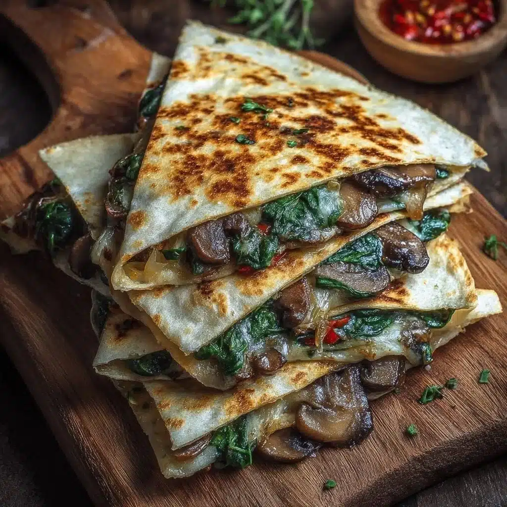 Baked Spinach Mushroom Quesadillas 4 Baked Spinach Mushroom Quesadillas