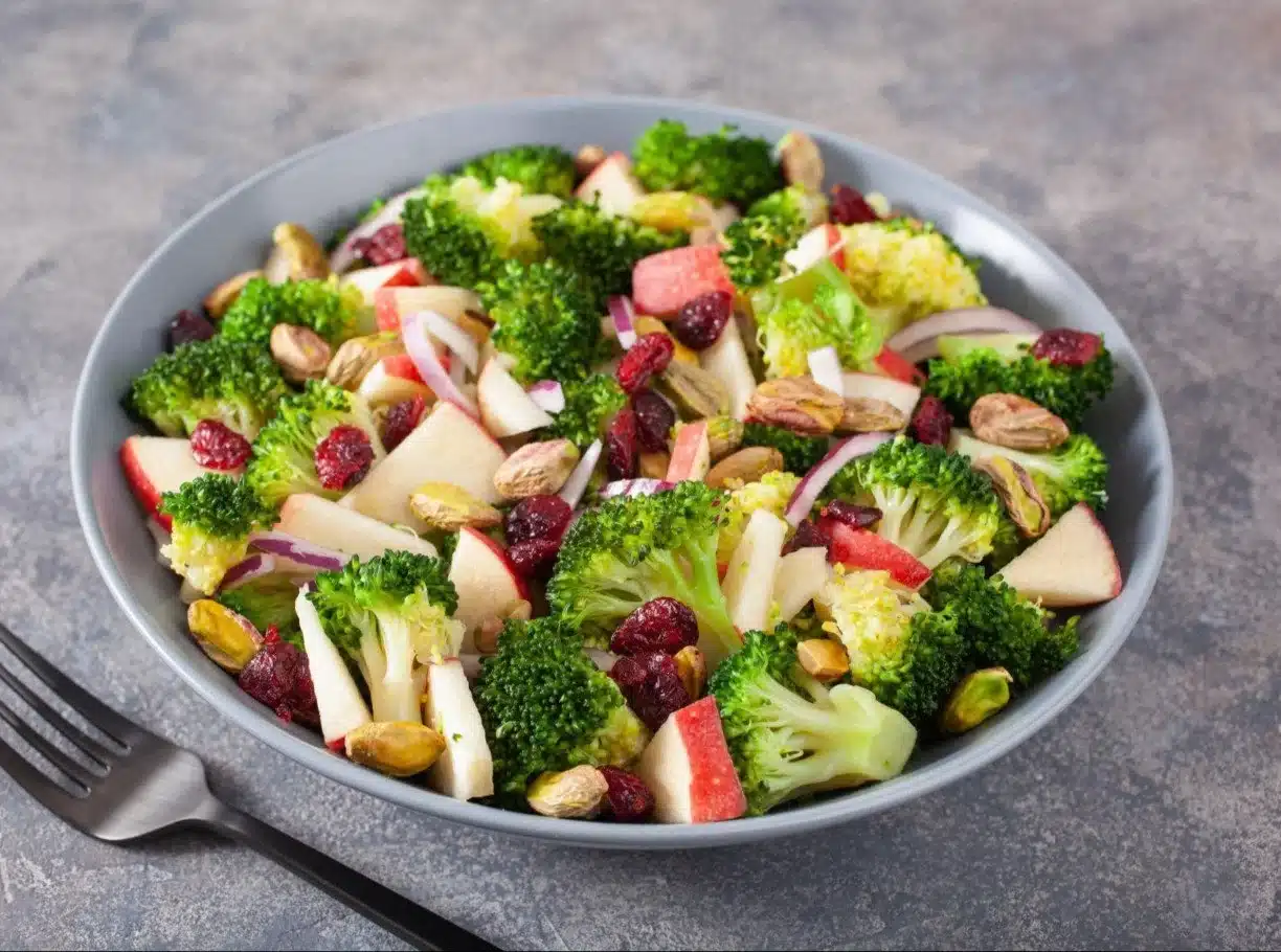 Delicious Broccoli Apple Salad with fresh ingredients and vibrant colors