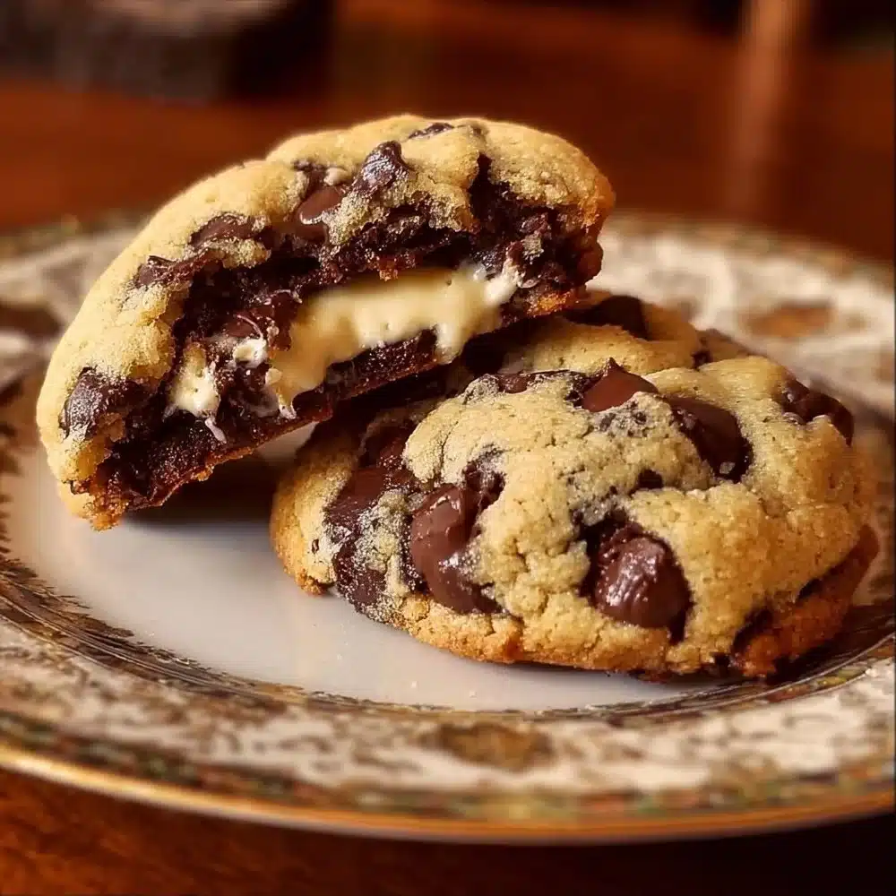 Cheesecake Stuffed Chocolate Chip Cookies 4 Cheesecake Stuffed Chocolate Chip Cookies