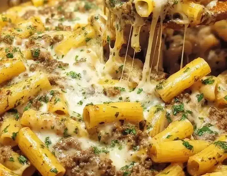 Cheesy Ground Beef Pasta Skillet 4 Cheesy Ground Beef Pasta Skillet