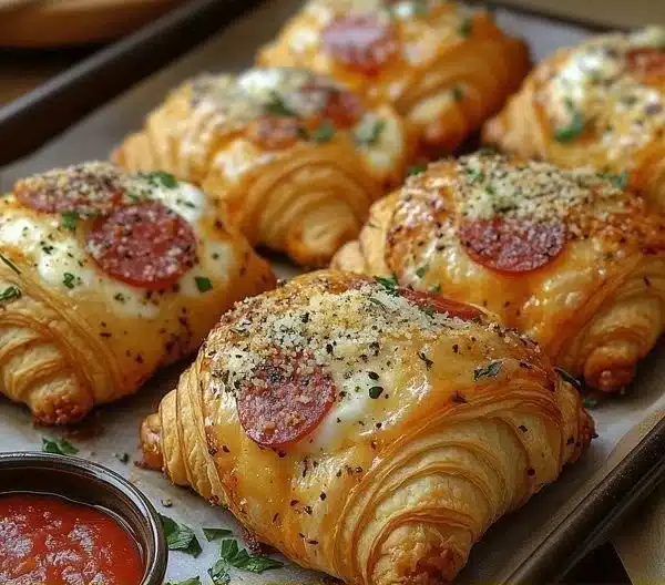 Cheesy Pepperoni Croissant Rolls 4 Cheesy Pepperoni Croissant Rolls