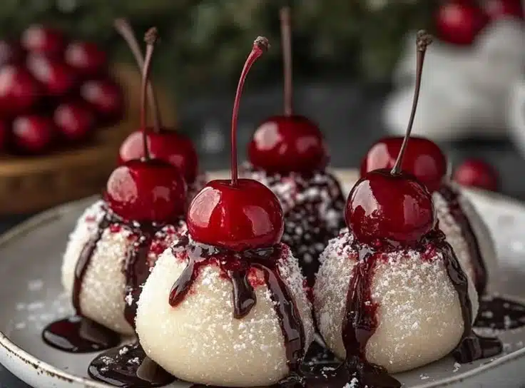 Cherry Bombs chocolate filled cookies with a rich chocolate center