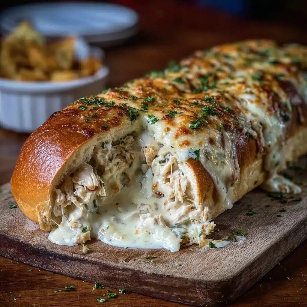 Chicken Alfredo Stuffed Bread
