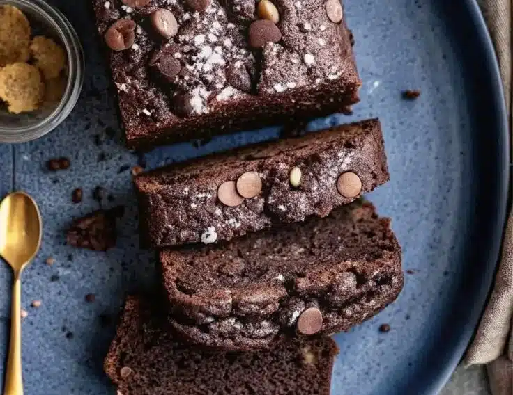 Chocolate Espresso Banana Bread 3 Delicious chocolate espresso banana bread loaf with coffee flavor