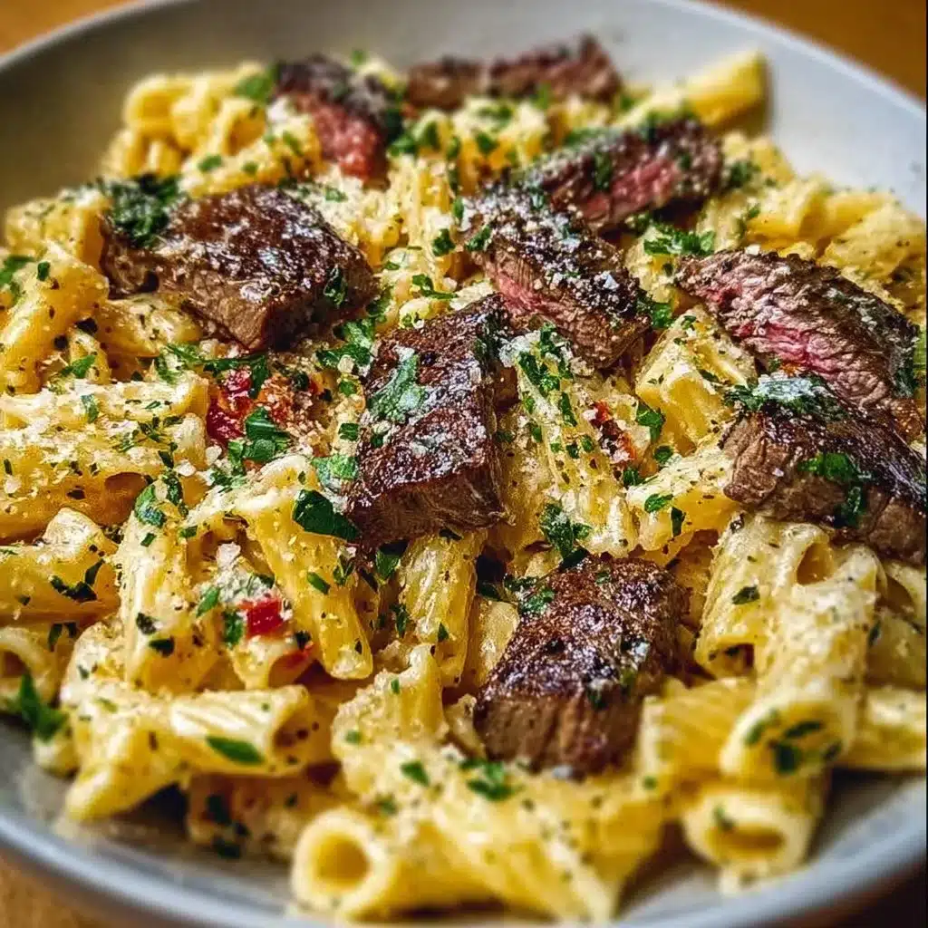 Cowboy Butter Steak Pasta 3 Delicious Cowboy Butter Steak Pasta served with fresh herbs and vegetables