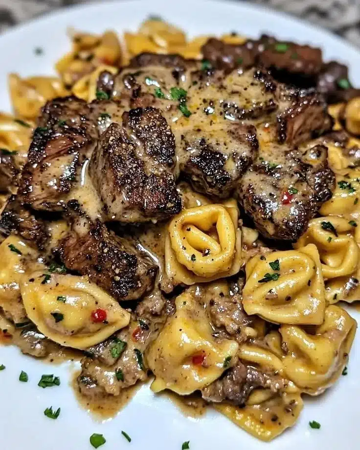 One-Pan Cowboy Butter Tortellini Steak Bites Recipe