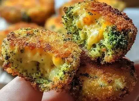 Crispy Broccoli Cheese Rounds 4 Crispy Broccoli Cheese Rounds
