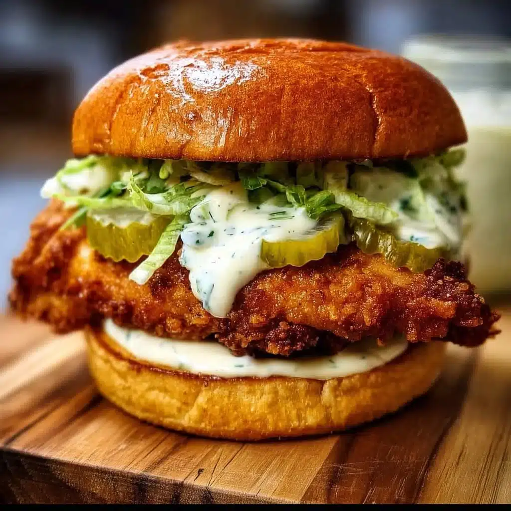 Crispy Dill Chicken Sandwich served with homemade aioli