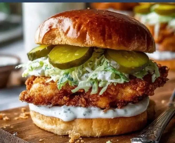 Crispy Dill Chicken Sandwich with Homemade Aioli