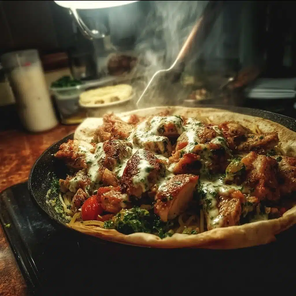 Colorful easy chicken stir-fry with vegetables in a skillet